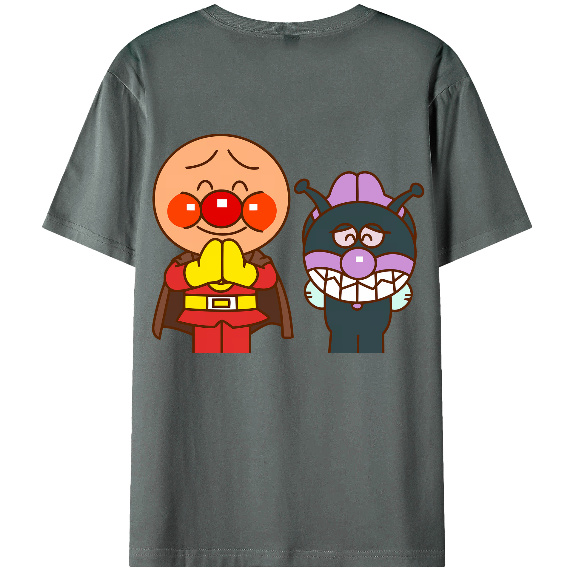 （画像用） アンパンマン Anpanman 綿100％ メンズ半袖Tシャツ（バックプリント） 通気性